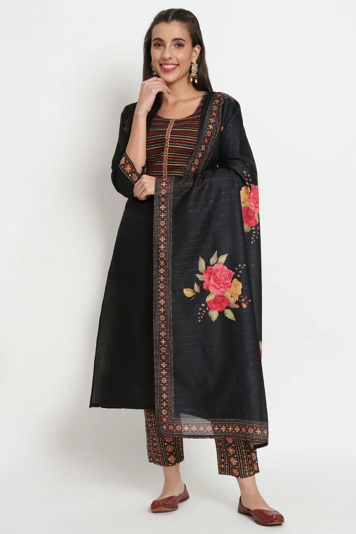 Black Magic Cotton Stitched Salwar Suit NCSS11111955