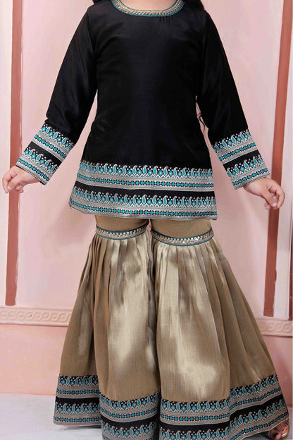 Black Muslin Party Wear Sharara Suit NCGW10710768