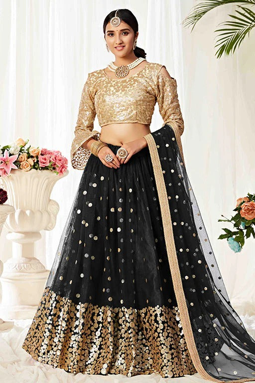 Black Net Designer Lehenga Choli NCLC12410141