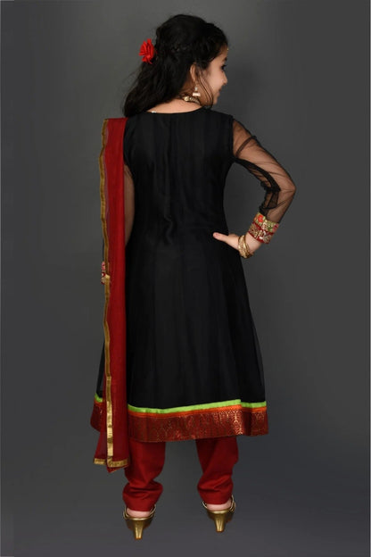 Black Net Embroidery Anarkali Suit NCGW10710795