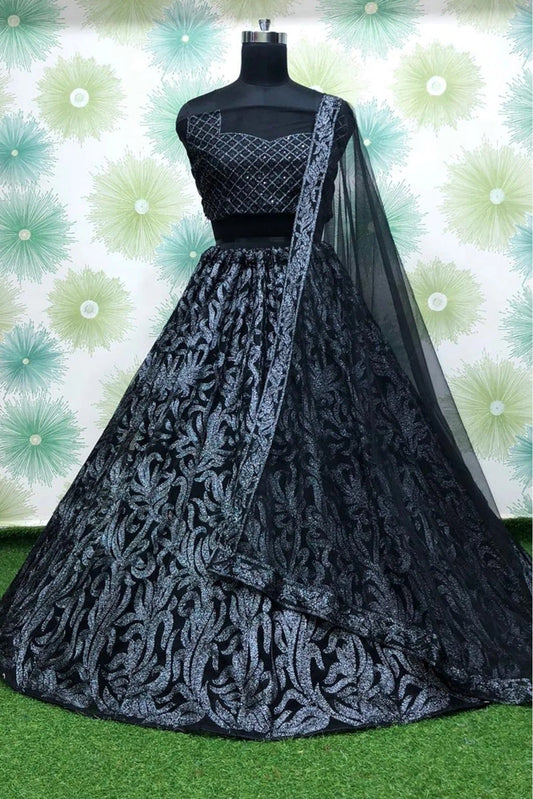 Black Net Lehenga Choli NCLC10210129