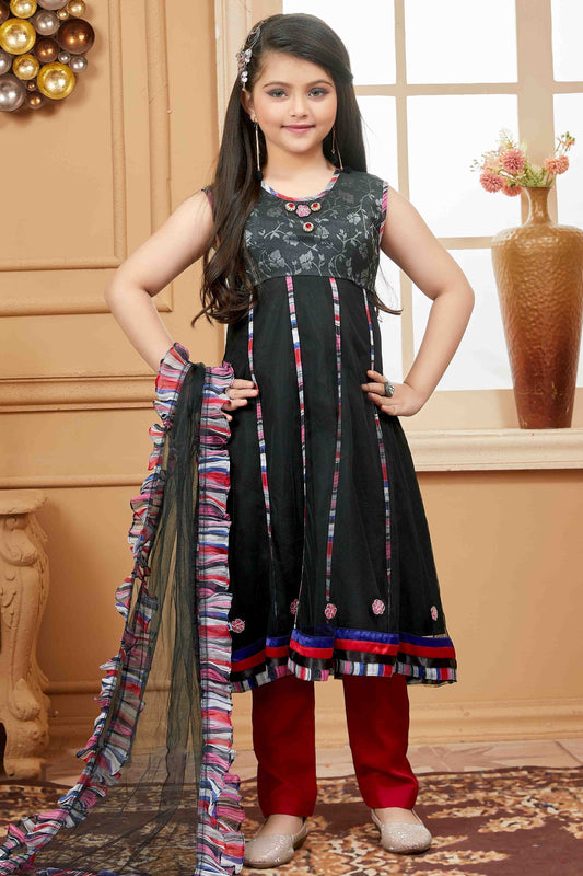 Black Net Pant Style Suit NCGW10710831