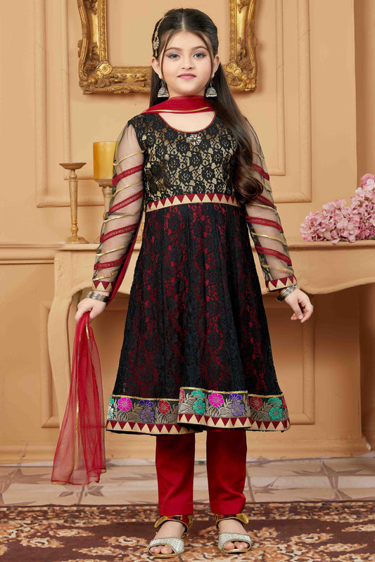Black Net Pant Style Suit NCGW10710835
