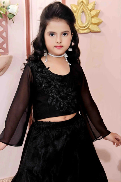 Black Organza Party Wear Lehenga Choli NCGW10710764