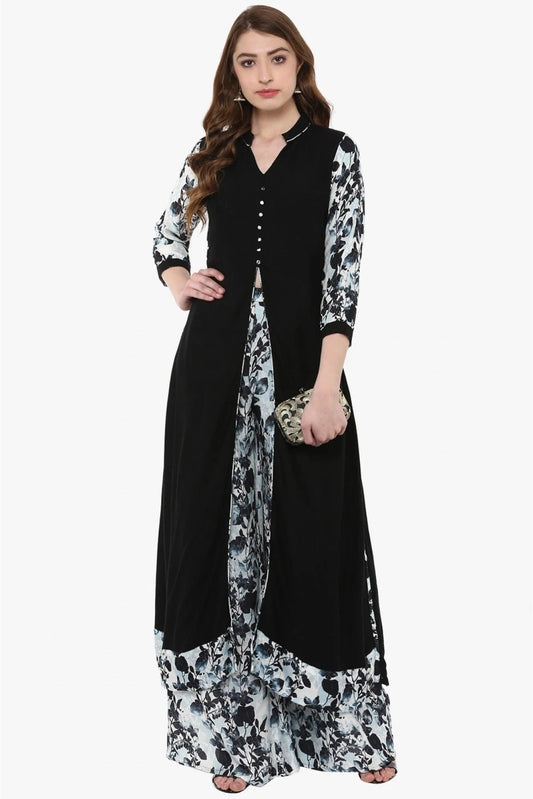 Black Plus Size Rayon A  NCKR10610105