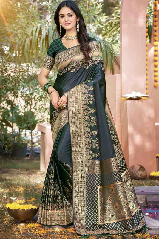 Black Woven Silk Traditional Saree NCSD11010112