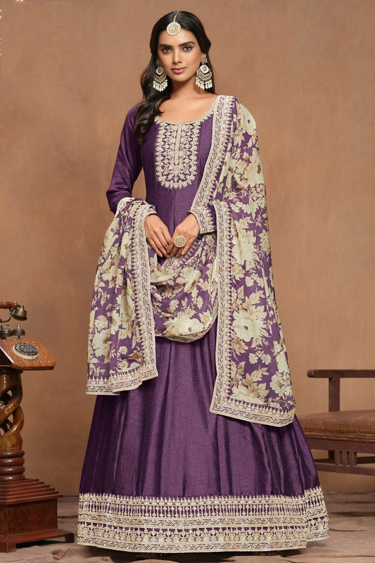 Blue Art Silk Anarkali Suit NCSM10510209