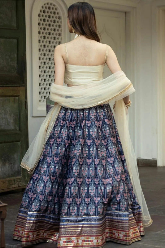 Blue Art Silk Lehenga Choli NCLC10110111