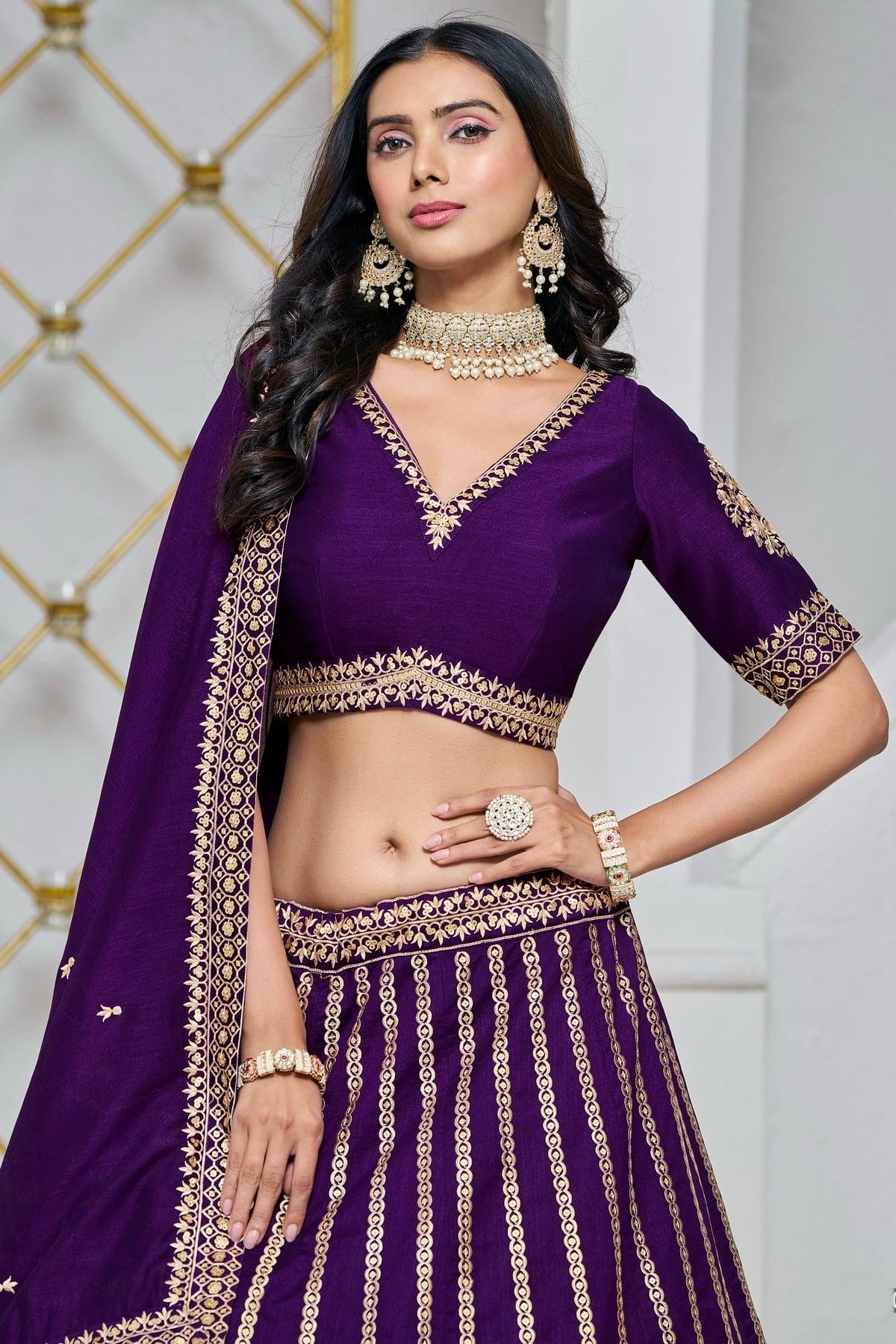 Blue Art Silk Lehenga Choli NCLC10510166