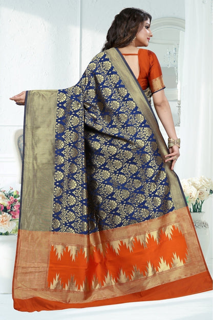 Blue Banarasi Art Silk Woven Saree NCSD11210795
