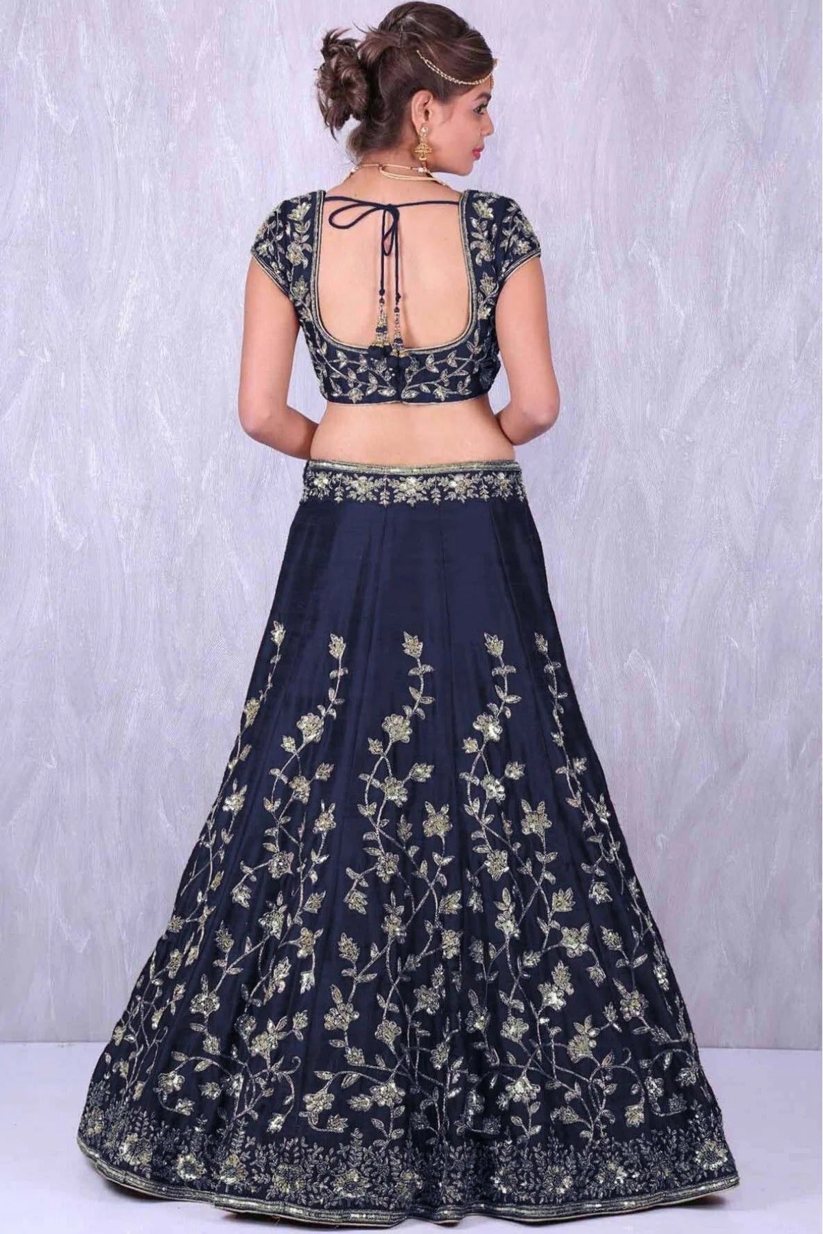 Blue Banglori Silk Lehenga Choli NCLC10110248