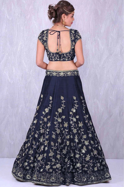Blue Banglori Silk Lehenga Choli NCLC10110248