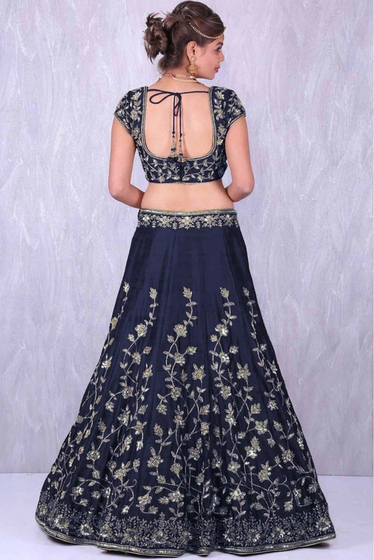 Blue Banglori Silk Lehenga Choli NCLC10110248