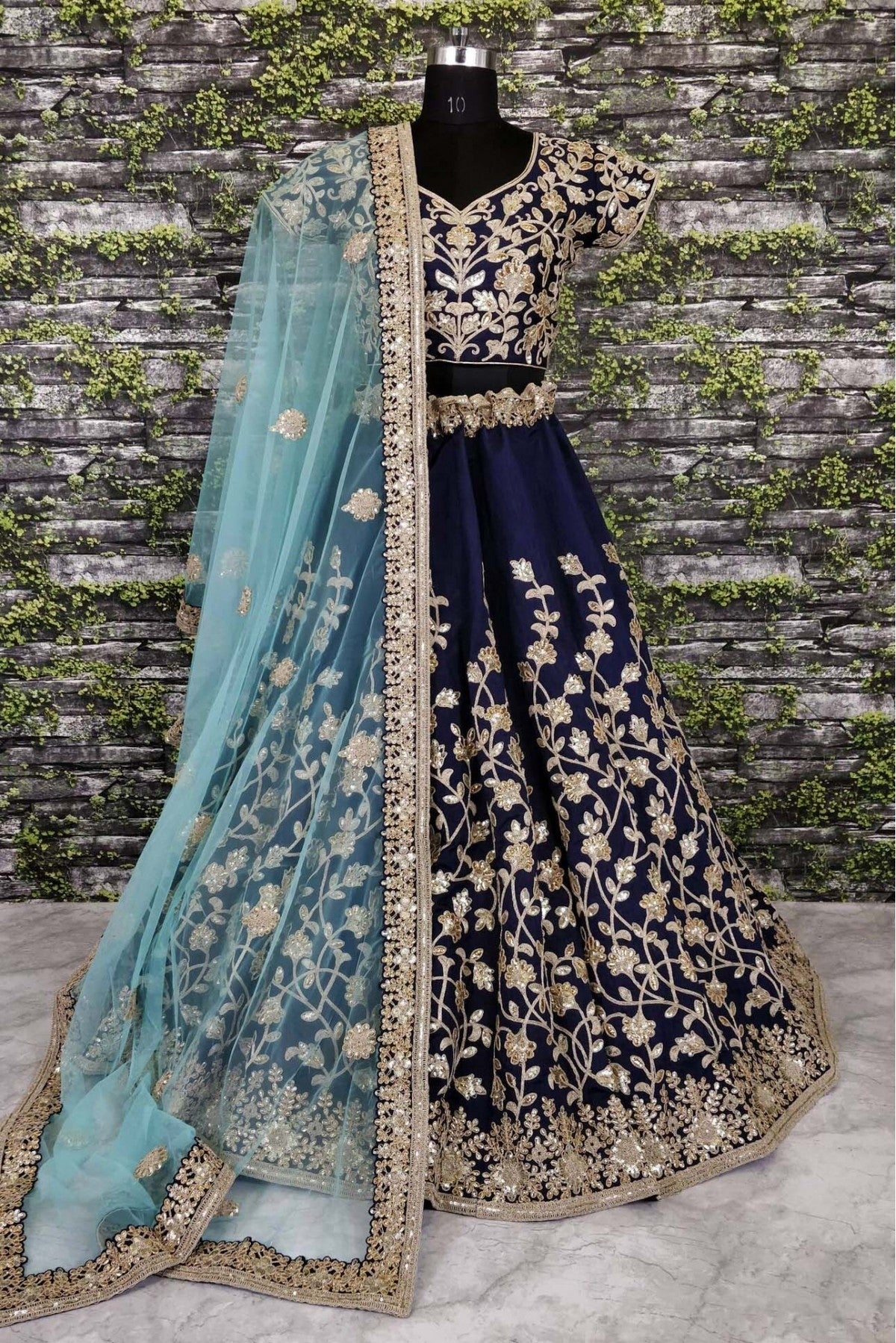 Blue Banglori Silk Lehenga Choli NCLC10110248