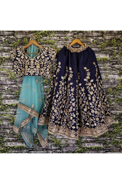 Blue Banglori Silk Lehenga Choli NCLC10110248