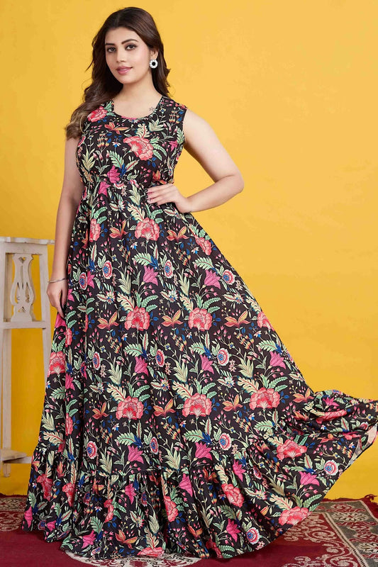 Blue Cotton Stitched Anarkali Suit NCSS11410186