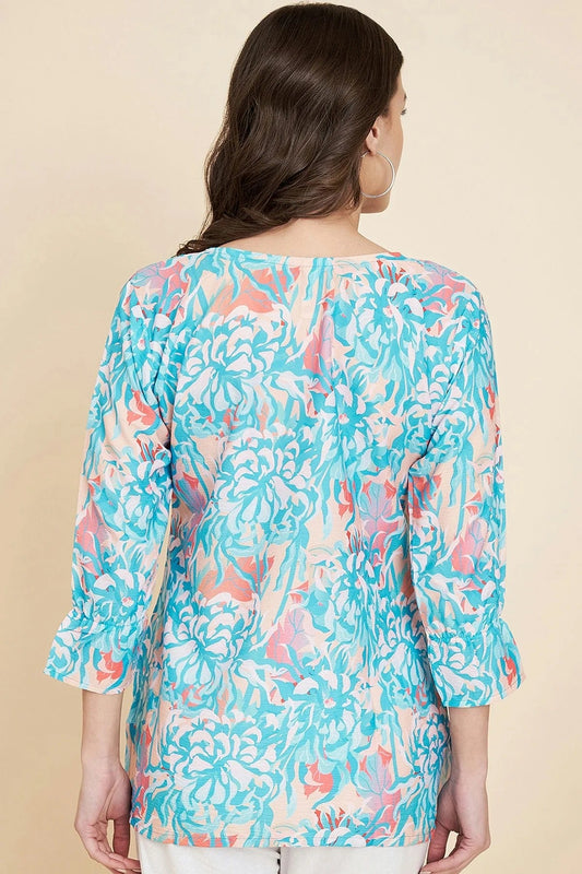 Blue Crush Crepe Readymade Top  NCTP11112266