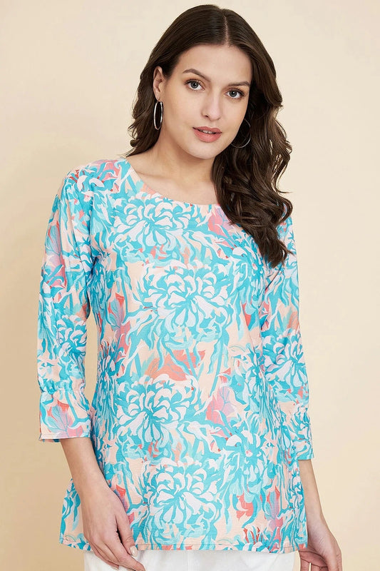 Blue Crush Crepe Readymade Top NCTP11112266