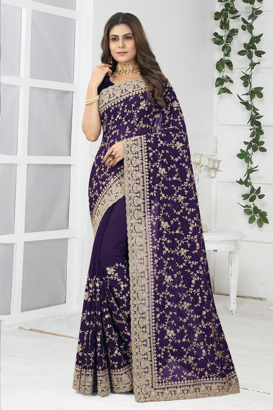 Blue Georgette Designer Saree NCLC11210430