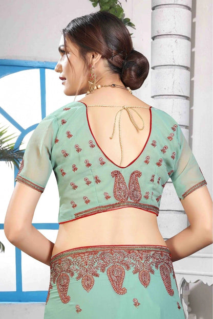 Blue Georgette Designer Saree NCSD11210621