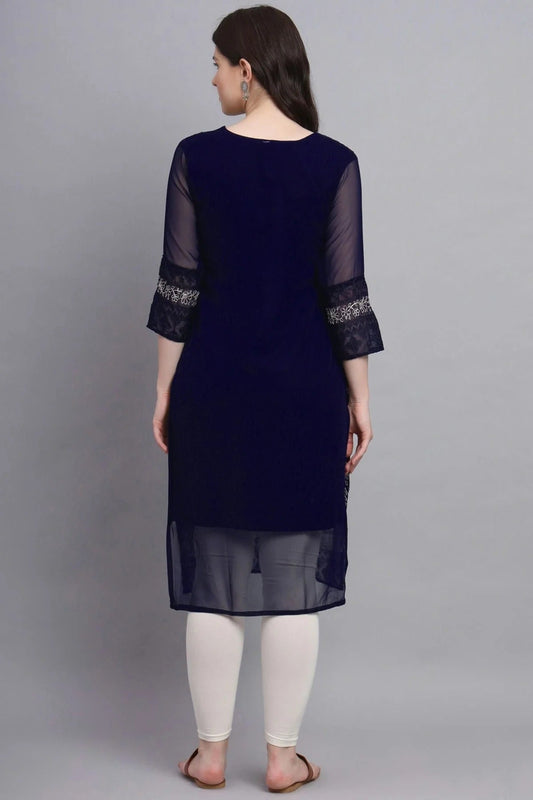 Blue Georgette Kurti NCKR11112103