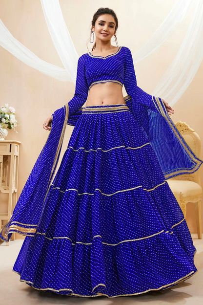 Blue Georgette Lehenga Choli NCLC10110130