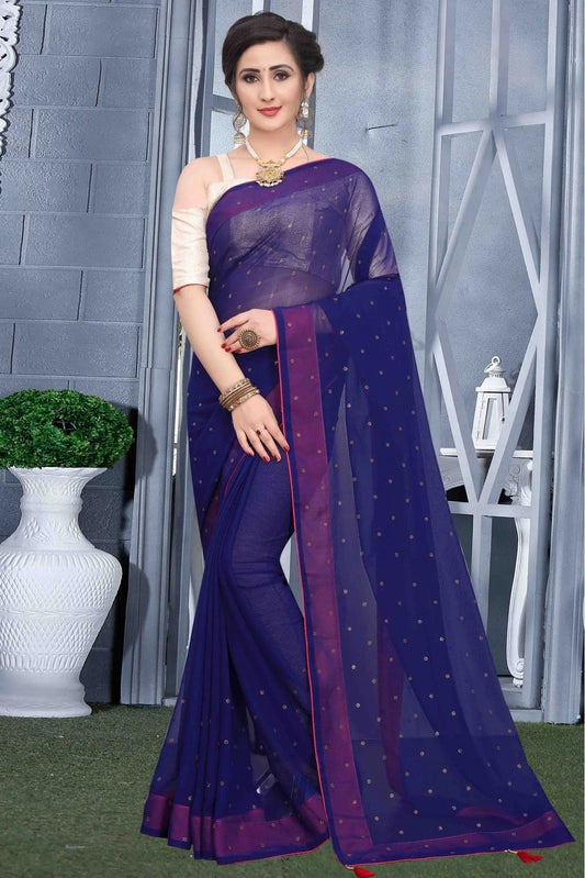 Blue Georgette Party Wear Saree NCSD11210676