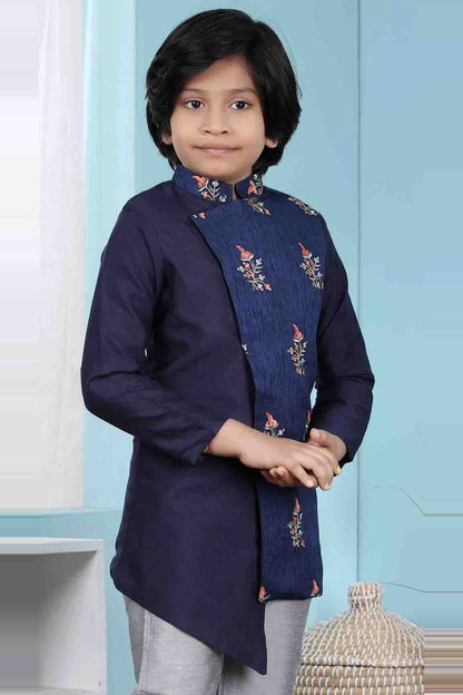 Blue Jacquard Jacket  NCBW10710743