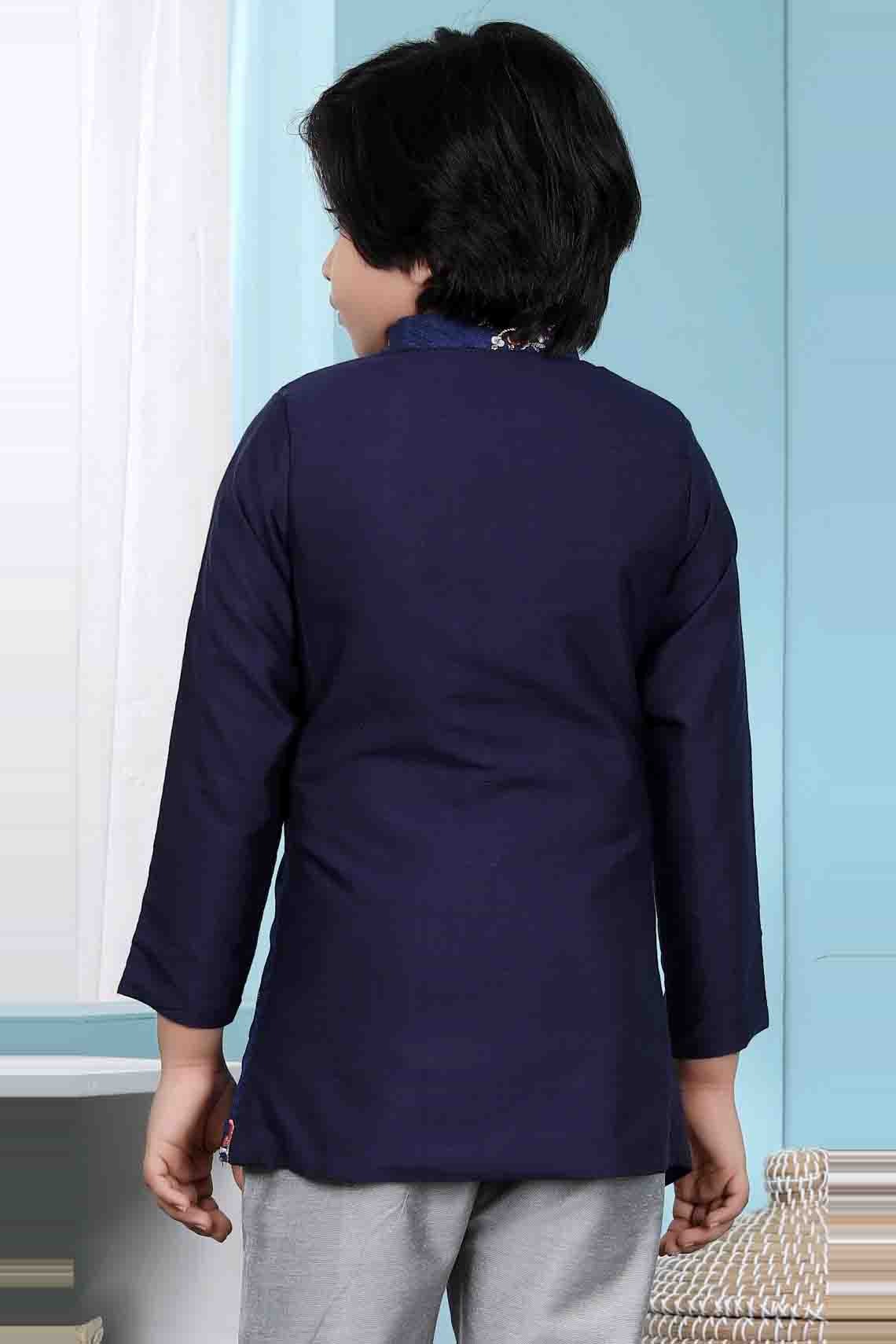 Blue Jacquard Jacket  NCBW10710743