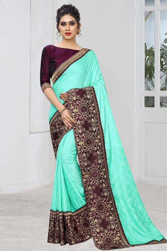Blue Jacquard Silk Designer Saree NCSD11210646