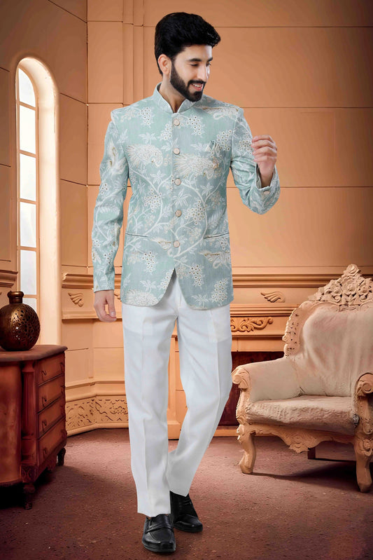 Blue Jodhpuri In Handloom Cotton NCJP11310106