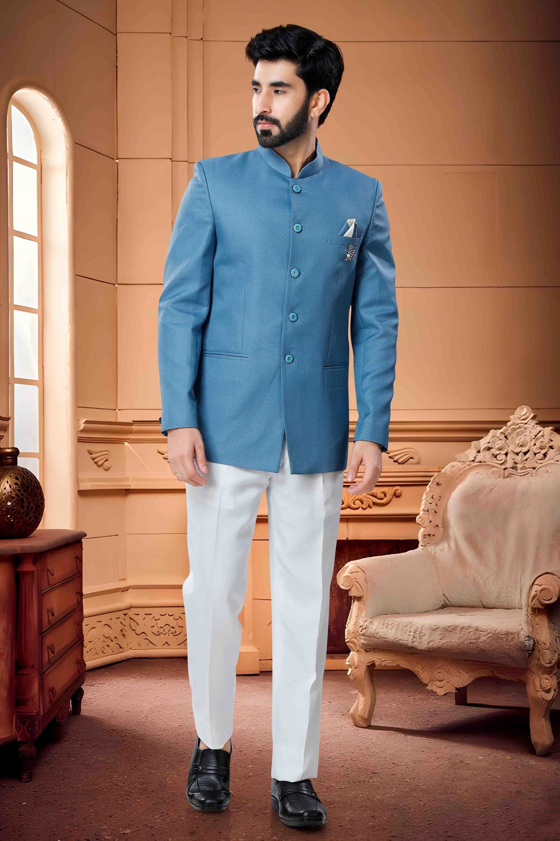 Blue Jodhpuri In Terry Rayon NCJP11310105