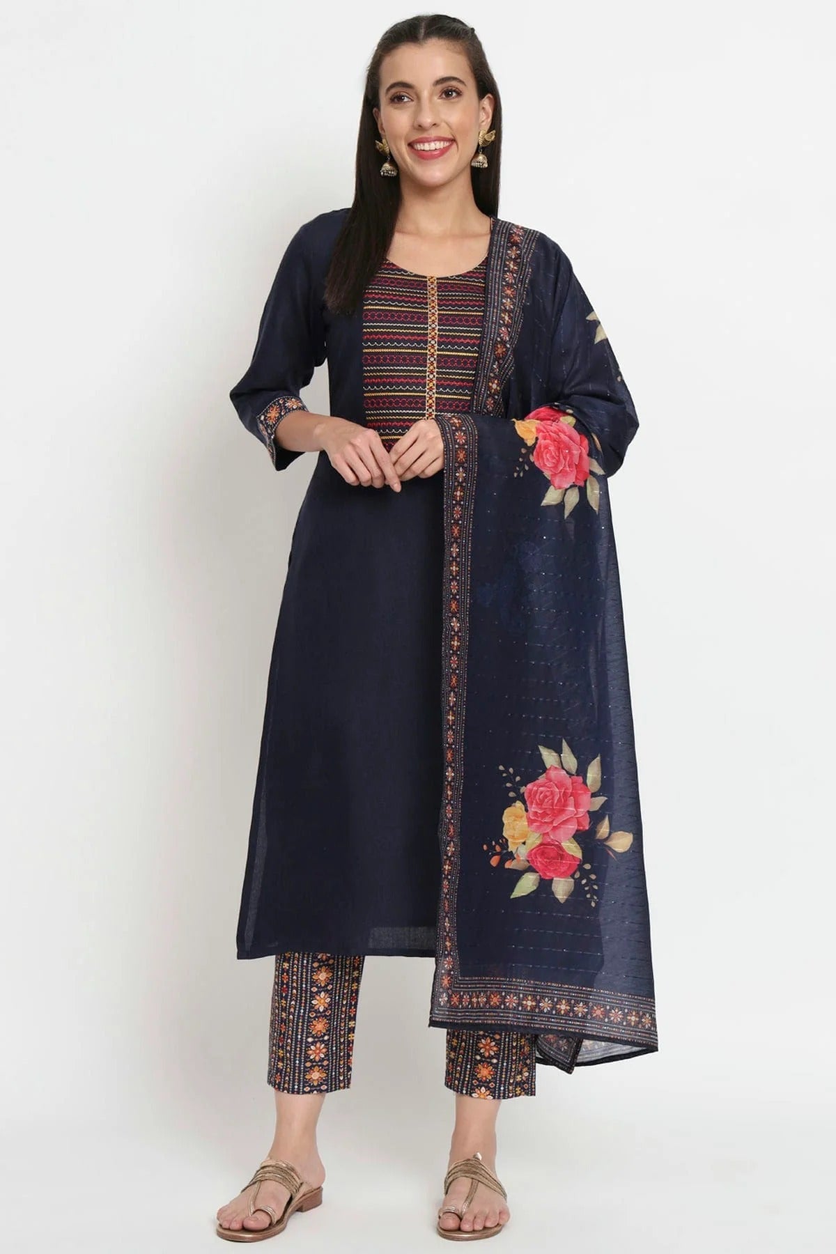 Blue Magic Cotton Stitched Salwar Suit NCSS11111956