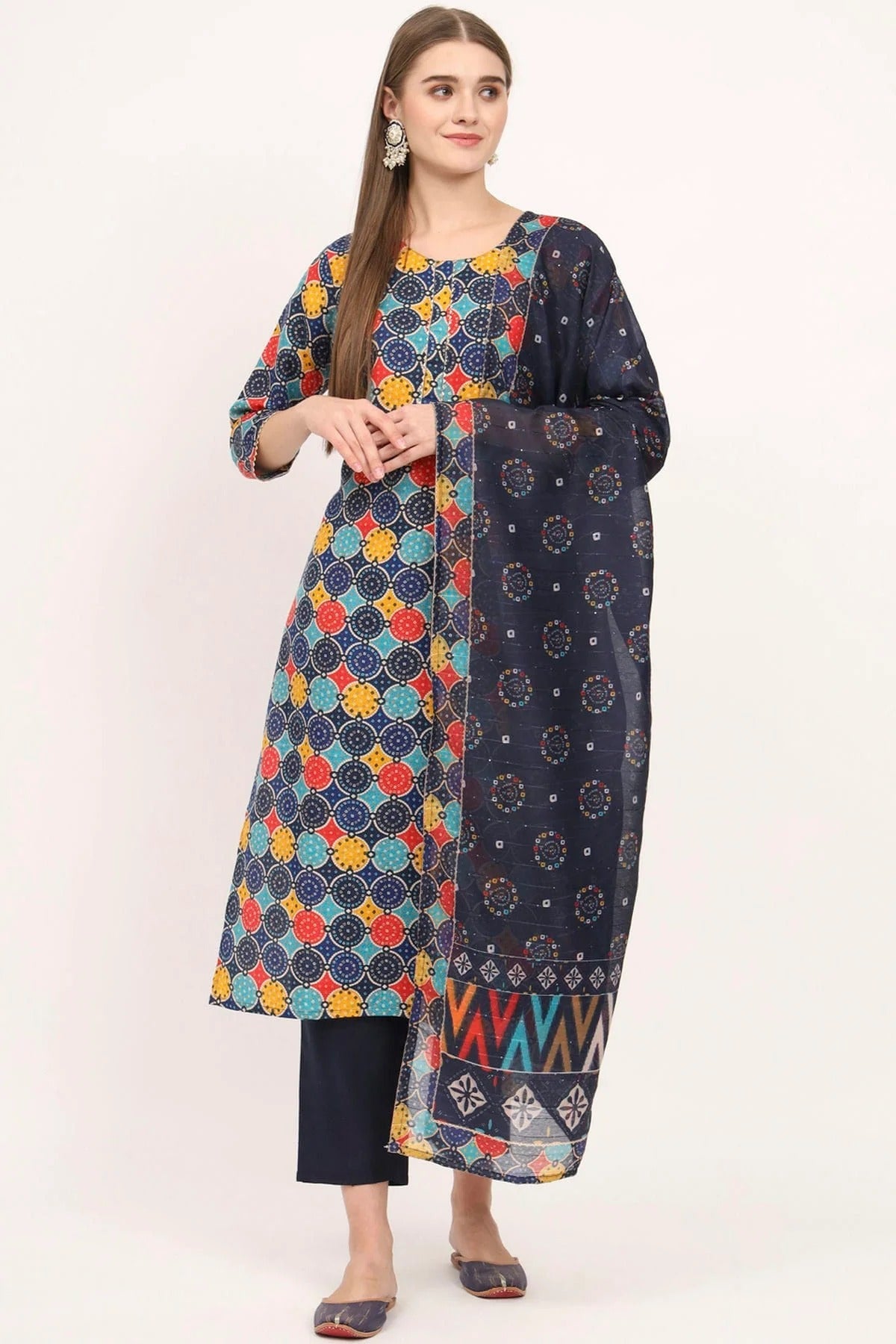 Blue Magic Cotton Stitched Salwar Suit NCSS11111958