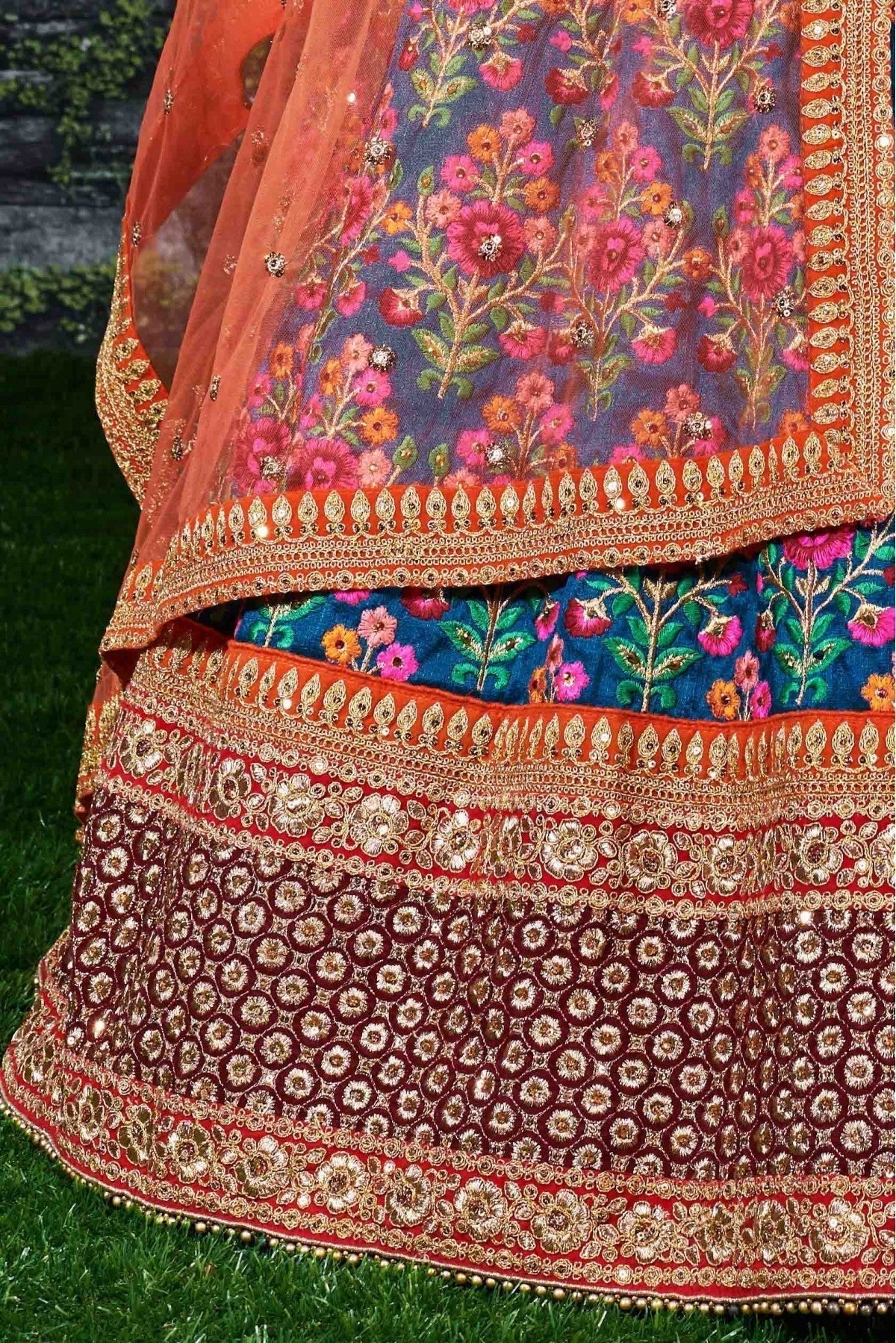 Blue Mulberry Silk Lehenga Choli NCLC10110266