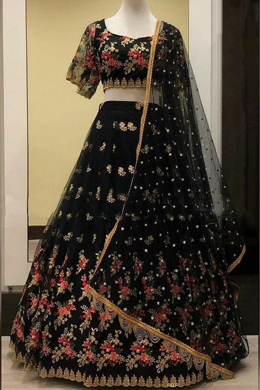 Blue Net Lehenga Choli NCLC10210120