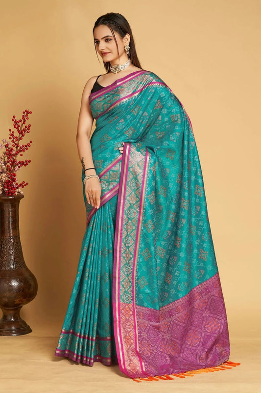 Blue Patola Silk Saree NCSD11112566