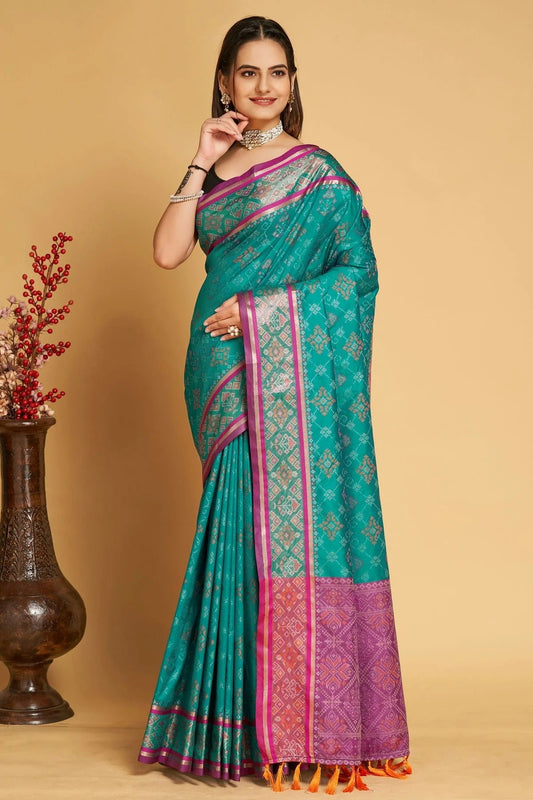 Blue Patola Silk Saree NCSD11112566