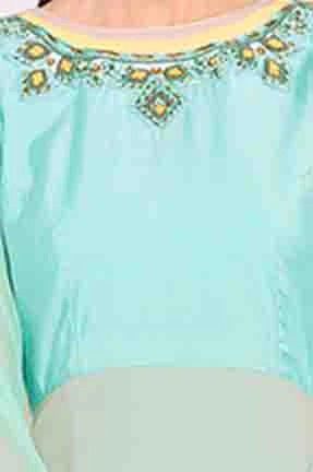 Blue Plus Size Stitched Faux Georgette Embroidery Churidar Suit NCSS10710506