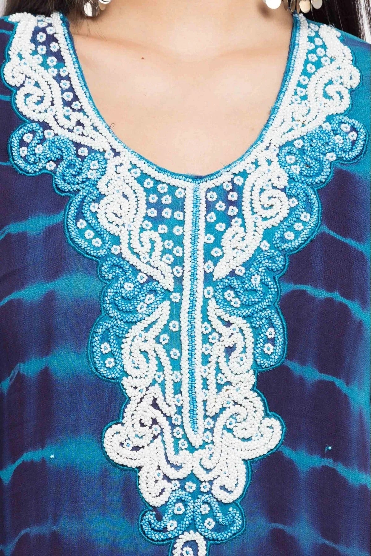 Blue Plus Size Stitched Faux Georgette Palazzo Pant Suit NCSS10710474
