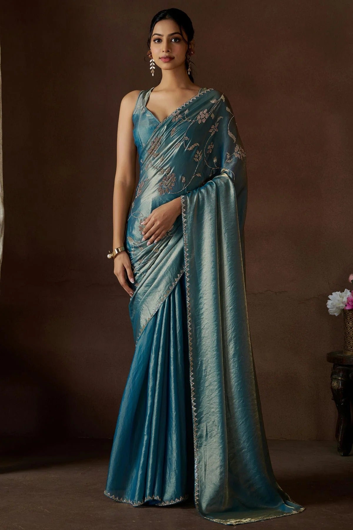 Blue Silk Designer Saree NCSD11210186