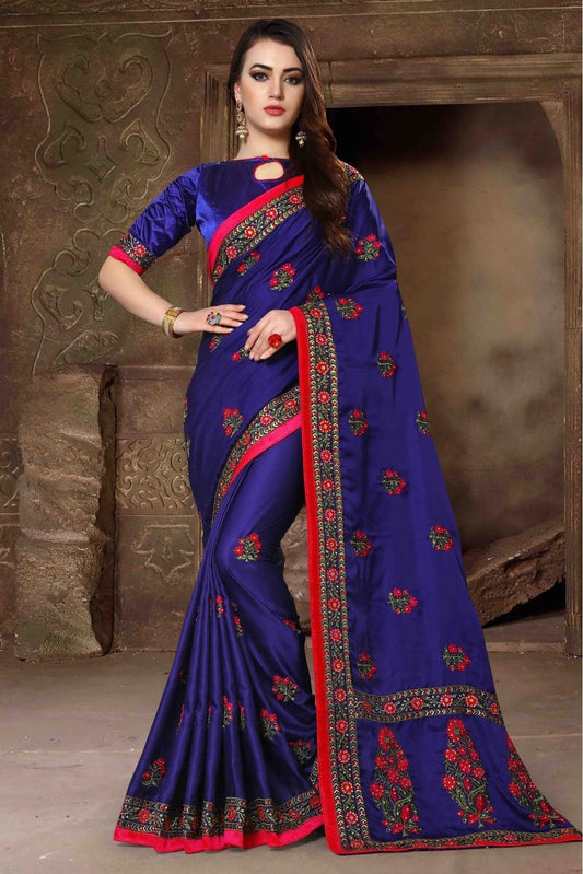 Blue Silk Designer Saree NCSD11210611