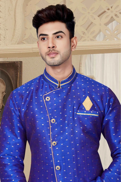 Blue Silk Indo Western  NCSH10410326