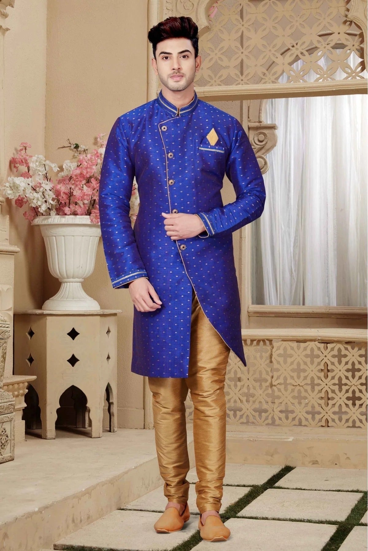 Blue Silk Indo Western NCSH10410326