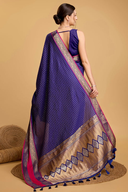 Blue Silk Saree NCSD11112531