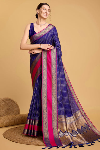 Blue Silk Saree NCSD11112531