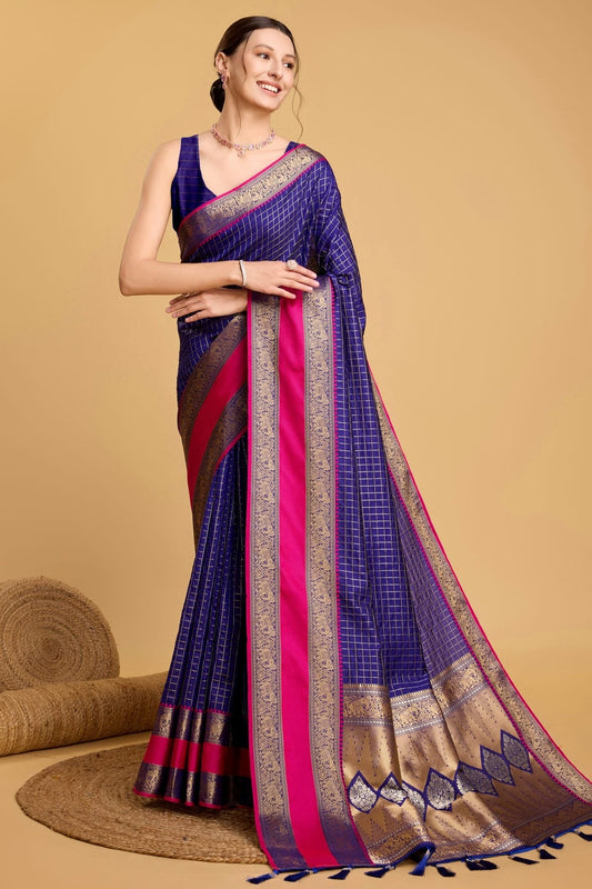 Blue Silk Saree NCSD11112531