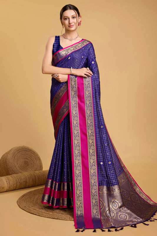 Blue Silk Saree NCSD11112562