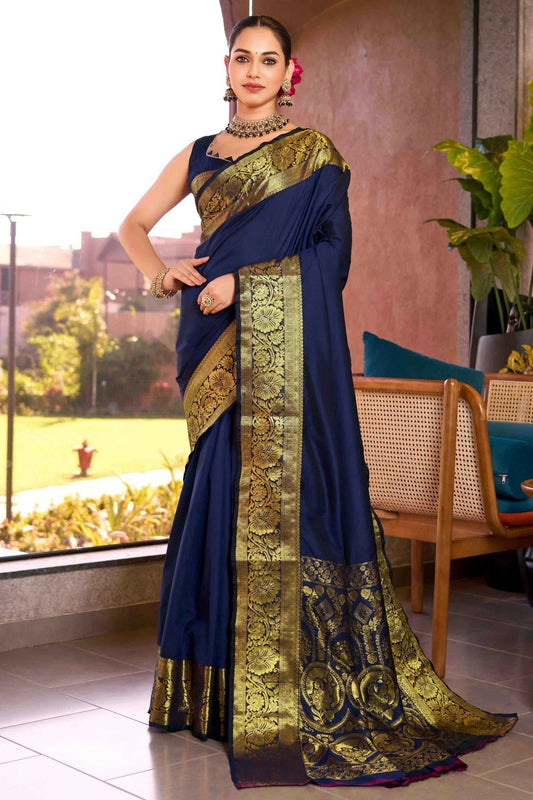 Blue Soft Silk Traditional Saree NCSD11110984
