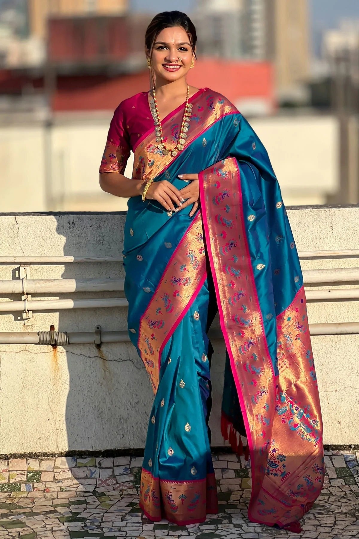 Blue Soft Silk Traditional Saree NCSD11111749